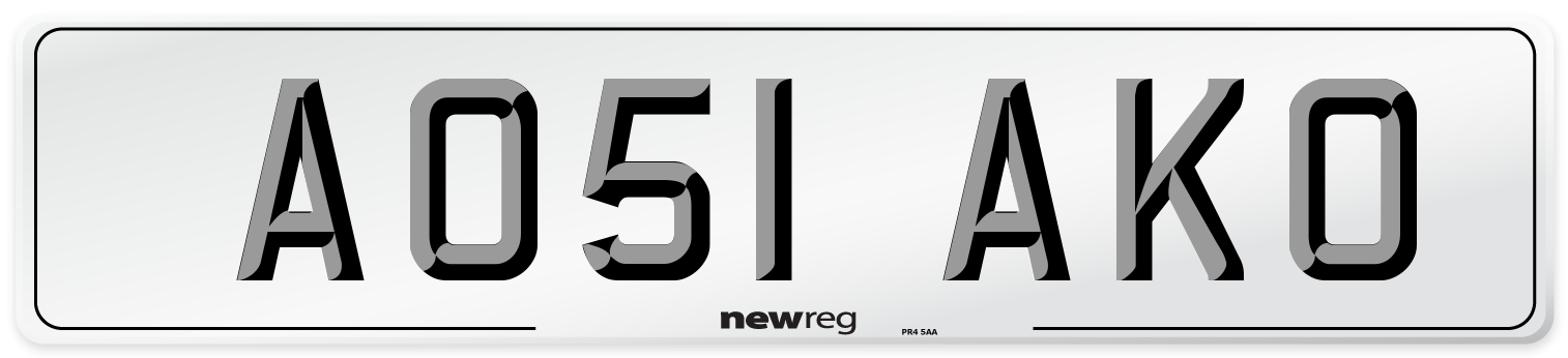 AO51 AKO Number Plate from New Reg